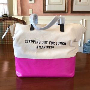NWT Kate Spade tote with pink bottom